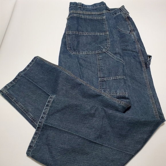 Lee Dungarees Carpenter Blue Work Jeans RN 130273 - Picture 1 of 9
